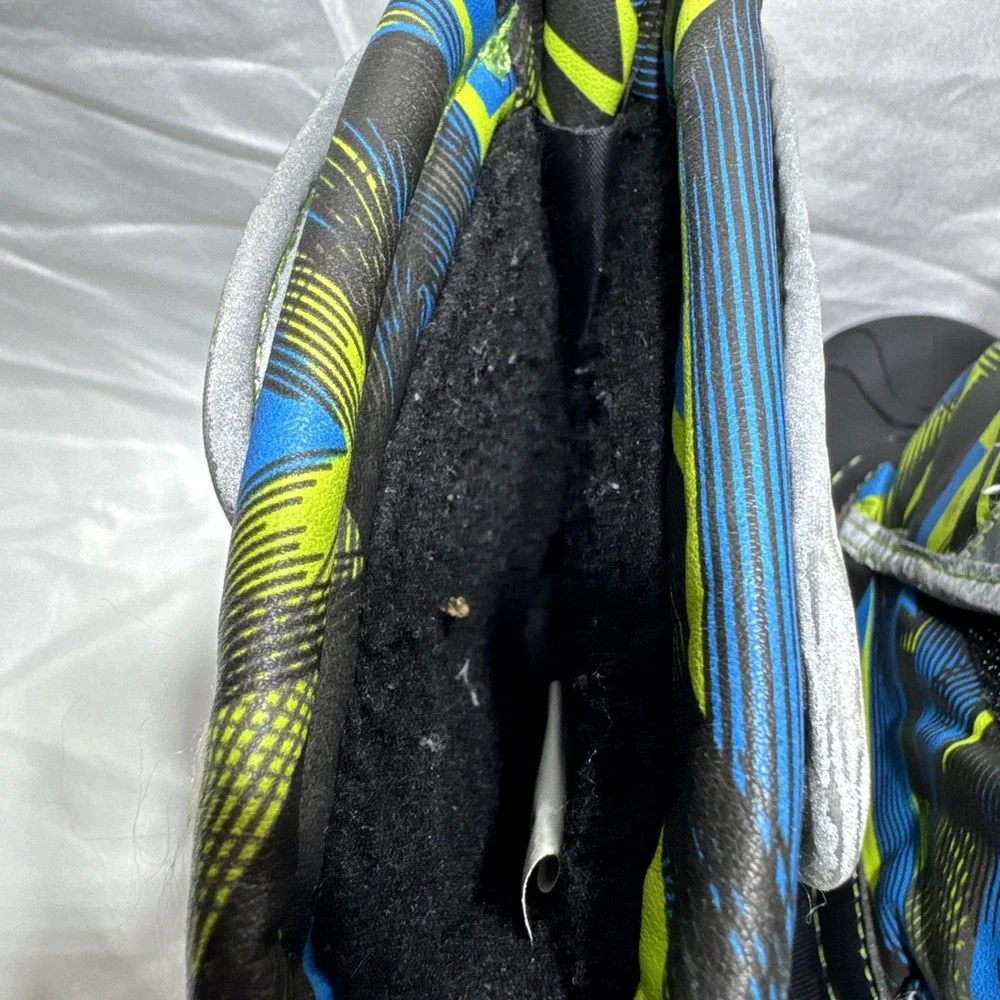 NWT Light-up Toddler Boys‎ Slip-on Winter Mid-Calf Snow Boots: 9/10 BLK BLUE GR